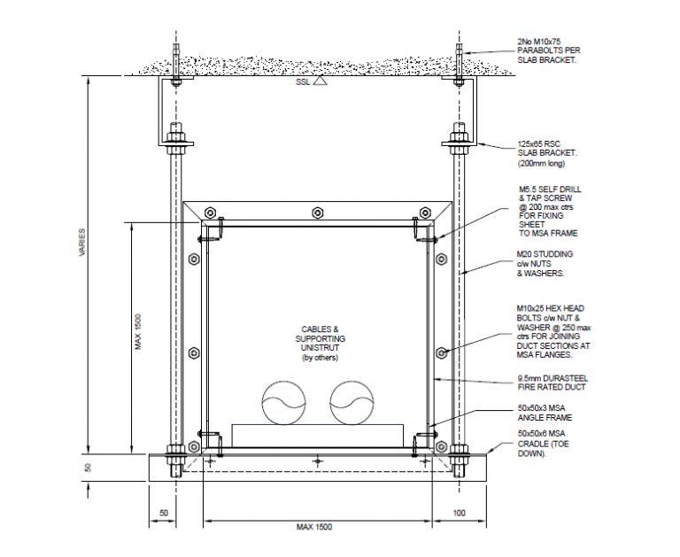 2 Hour Fire Rated Cable Encasement Technical Data