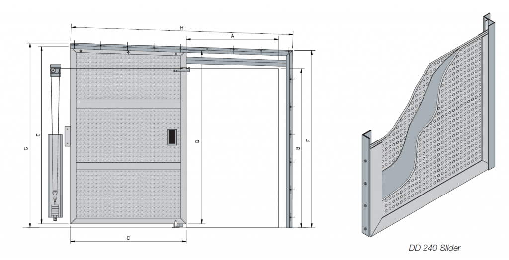 dd240 Durasteel fireproof slider door